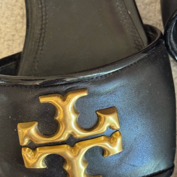 Tory Burch Black and Gold Sandals - Picture 2 of 4